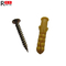 High Durability Yellow 30mm Expanding Plastic Screw Anchors For Drywall