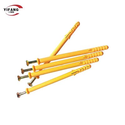 El pescado azul amarillo como el tornillo plástico de la mampostería seca del ancla de la extensión tapa estándar común