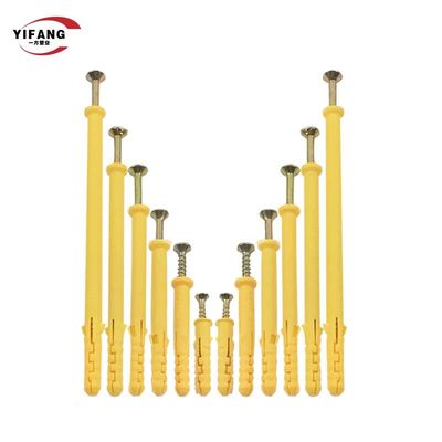 Anclas durables del tornillo del ladrillo, enchufe de pared hueco plástico principal avellanado